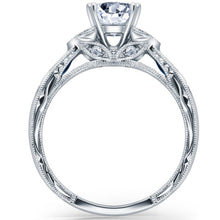 Load image into Gallery viewer, Kirk Kara White Gold &quot;Dahlia&quot; Marquise Side Stone Diamond Engagement Ring Side View
