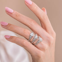 Load image into Gallery viewer, Kirk Kara White Gold &quot;Lori&quot; Emerald Cut Halo Diamond Engagement Ring With Different Center Stone Cuts
