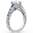 Load image into Gallery viewer, Kirk Kara &quot;Stella&quot; Blue Sapphire Channel Set Diamond Engagement Ring
