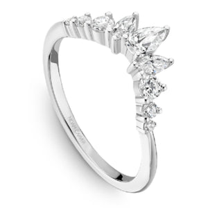 Noam Carver Tiara Pear Cut Diamond Wedding Band
