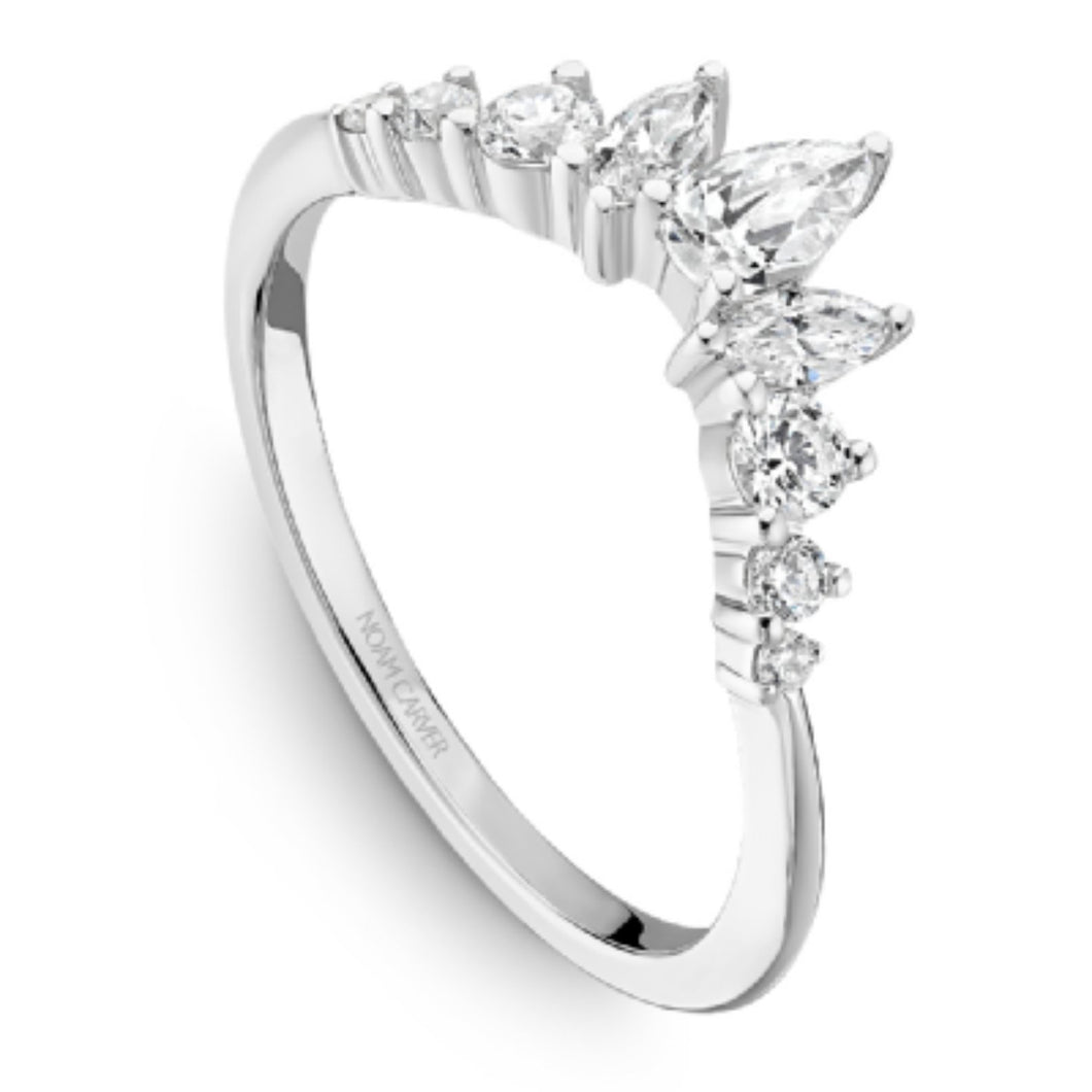 Noam Carver Tiara Pear Cut Diamond Wedding Band