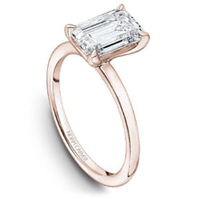 Load image into Gallery viewer, Noam Carver Rose Gold Emerald Cut High Polish Solitaire Engagement Ring
