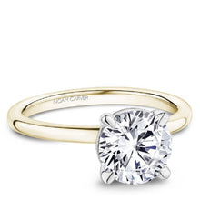 Load image into Gallery viewer, Noam Carver Two-Tone Yellow Gold High Polish Round Cut Solitaire Engagement Ring with White Gold Head
