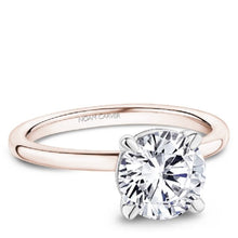 Load image into Gallery viewer, Noam Carver Two-Tone Rose Gold High Polish Round Cut Solitaire Engagement Ring with White Gold Head
