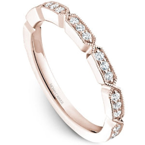 Noam Carver Vintage Style Wedding Band with Milgrain Details