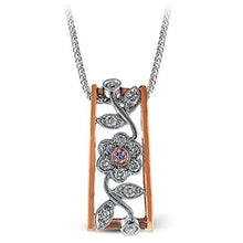 Load image into Gallery viewer, Simon G. 18K Rose and White Two-Tone Gold Flower Pendant
