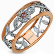 Load image into Gallery viewer, Simon G. 18K Rose &amp; White Gold Diamond Flower Ring
