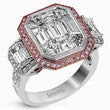 Load image into Gallery viewer, Simon G. 4.81 Carat Right Hand Halo Diamond &quot;Mosaic&quot; Ring
