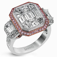 Load image into Gallery viewer, Simon G. 4.81 Carat Right Hand Halo Diamond &quot;Mosaic&quot; Ring
