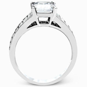 Simon G. Emerald Cut Diamond Baguette Engagement Ring