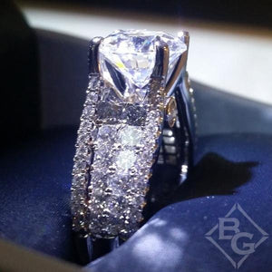 Simon G. Large Center "Cathedral Style" Diamond Engagement Ring
