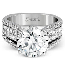 Load image into Gallery viewer, Simon G. Large Center &quot;Cathedral Style&quot; Diamond Engagement Ring
