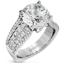 Load image into Gallery viewer, Simon G. Large Center &quot;Cathedral Style&quot; Diamond Engagement Ring
