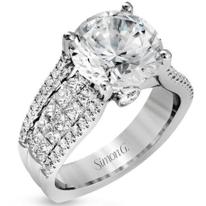 Simon G. Large Center "Cathedral Style" Diamond Engagement Ring