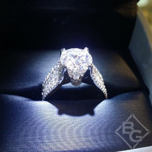 Simon G. Large Center "Cathedral Style" Diamond Engagement Ring