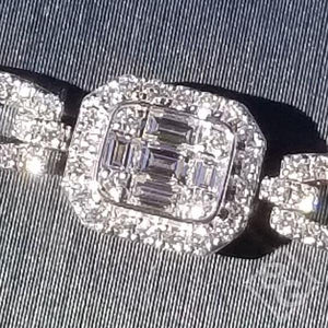 Simon G. "Mosaic" Diamond Baguette Tennis Bracelet