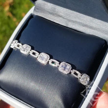 Load image into Gallery viewer, Simon G. &quot;Mosaic&quot; Diamond Baguette Tennis Bracelet
