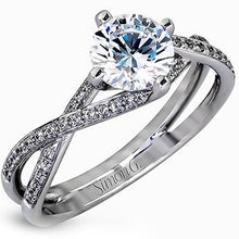 Load image into Gallery viewer, Simon G. Twist Split Shank Diamond Engagement Ring
