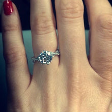 Load image into Gallery viewer, Simon G. Twist Split Shank Diamond Engagement Ring
