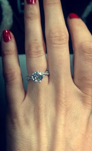 Simon G. Twist Split Shank Diamond Engagement Ring