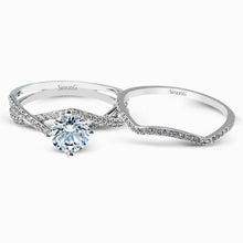 Load image into Gallery viewer, Simon G. Twist Split Shank Diamond Engagement Ring
