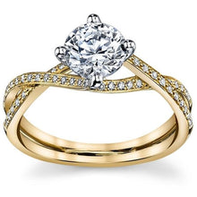 Load image into Gallery viewer, Simon G. Twist Split Shank Diamond Engagement Ring
