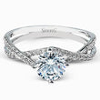Load image into Gallery viewer, Simon G. Twist Split Shank Diamond Engagement Ring
