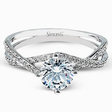 Load image into Gallery viewer, Simon G. Twist Split Shank Diamond Engagement Ring

