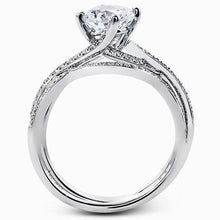 Load image into Gallery viewer, Simon G. Twist Split Shank Diamond Engagement Ring
