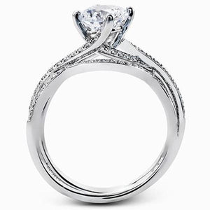 Simon G. Twist Split Shank Diamond Engagement Ring
