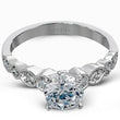 Load image into Gallery viewer, Simon G. Vintage Style Bezel Set Side Diamond Engagement Ring
