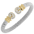 Load image into Gallery viewer, Vahan Sterling Silver &amp; 14K Yellow Gold Diamond Bangle Bracelet
